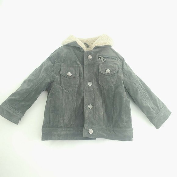 Urban Republic Boys Gray Flap Pockets Snap Buttons Winter Coat Size 18 Months - Picture 5 of 15